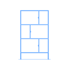 Furniture Bookcases Rictu Bookcase 48 Line Art Illustration Svg, Free Vectors File